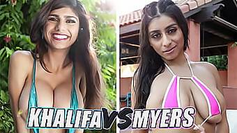 Arap Güzeli Mia Khalifa, Bang Savaşının Ikinci Turunda Dolgun Violet Myers Ile Başa Çıkıyor